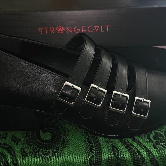 Witchy Strange Cvlt Black Coven Heels size 13 - Picture 2 of 5